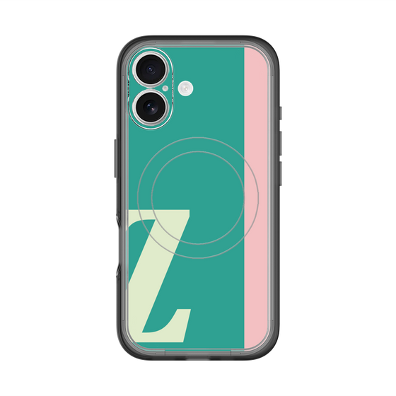 スリムプロテクションプレミアムケース with MagSafe［ オリジナル - initial color line - Z green ］