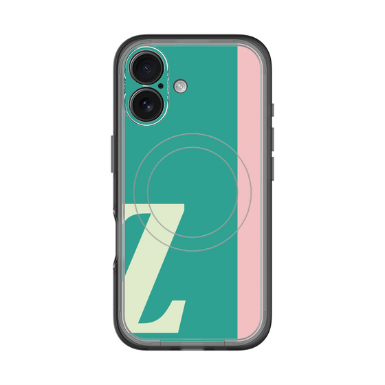 スリムプロテクションプレミアムケース with MagSafe［ オリジナル - initial color line - Z green ］