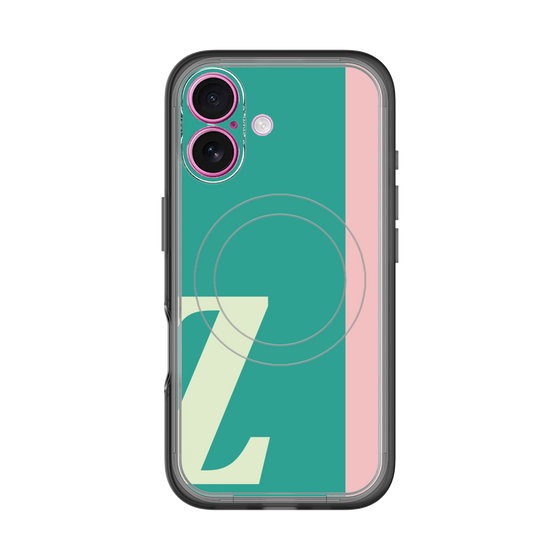 スリムプロテクションプレミアムケース with MagSafe［ オリジナル - initial color line - Z green ］
