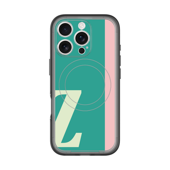 スリムプロテクションプレミアムケース with MagSafe［ オリジナル - initial color line - Z green ］