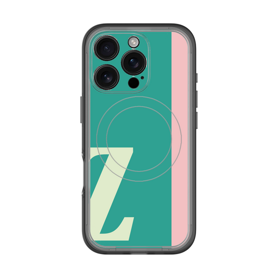 スリムプロテクションプレミアムケース with MagSafe［ オリジナル - initial color line - Z green ］