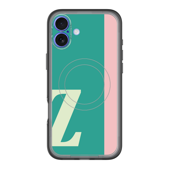 スリムプロテクションプレミアムケース with MagSafe［ オリジナル - initial color line - Z green ］