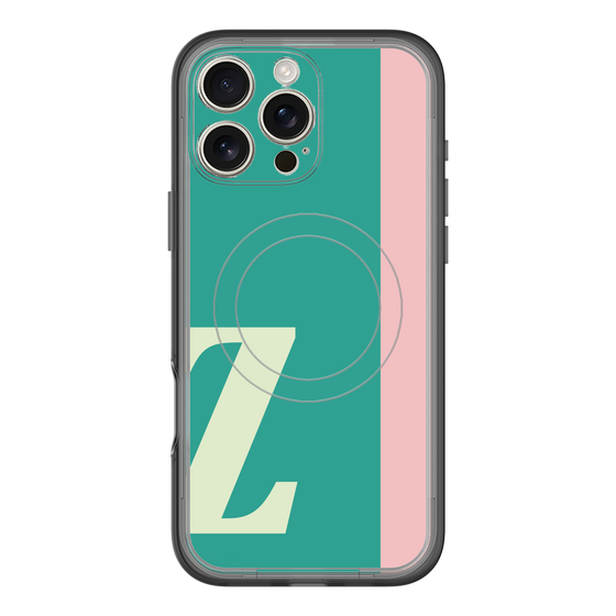 スリムプロテクションプレミアムケース with MagSafe［ オリジナル - initial color line - Z green ］