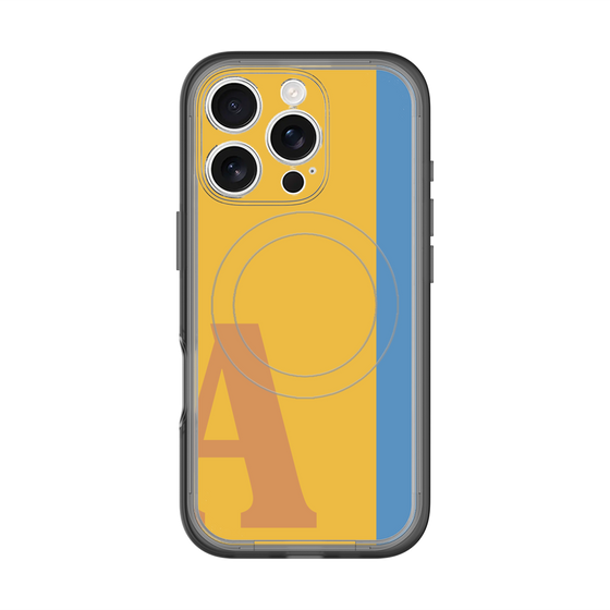 スリムプロテクションプレミアムケース with MagSafe［ オリジナル - initial color line - A orange ］