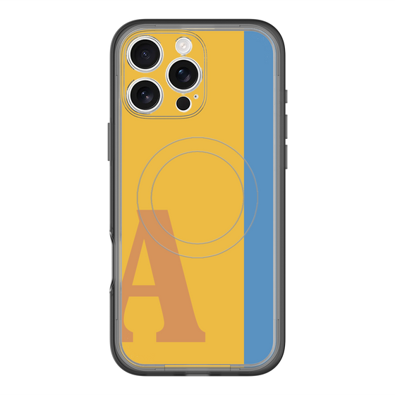 スリムプロテクションプレミアムケース with MagSafe［ オリジナル - initial color line - A orange ］