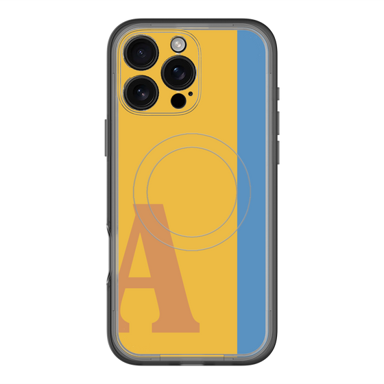 スリムプロテクションプレミアムケース with MagSafe［ オリジナル - initial color line - A orange ］