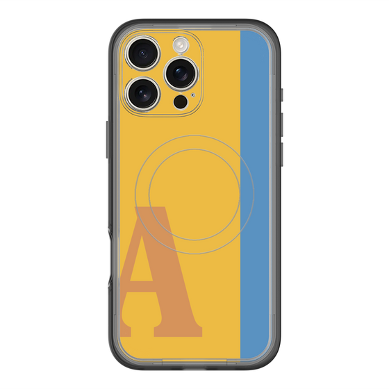 スリムプロテクションプレミアムケース with MagSafe［ オリジナル - initial color line - A orange ］