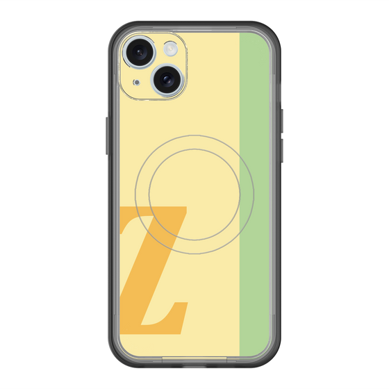 スリムプロテクションプレミアムケース with MagSafe［ オリジナル - initial color line - Z yellow ］