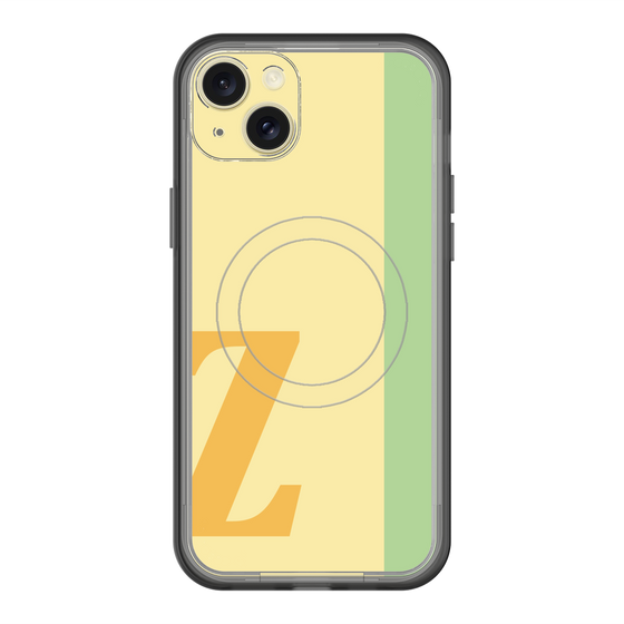 スリムプロテクションプレミアムケース with MagSafe［ オリジナル - initial color line - Z yellow ］
