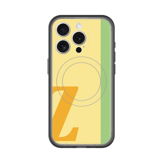 スリムプロテクションプレミアムケース with MagSafe［ オリジナル - initial color line - Z yellow ］