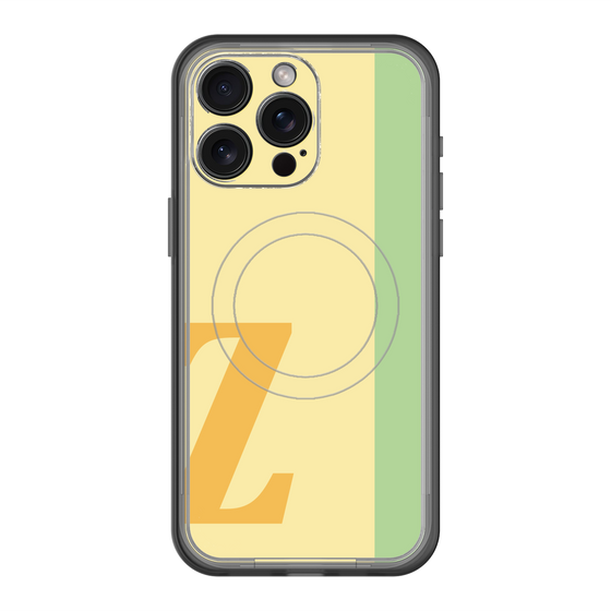 スリムプロテクションプレミアムケース with MagSafe［ オリジナル - initial color line - Z yellow ］