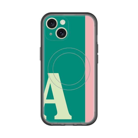 スリムプロテクションプレミアムケース with MagSafe［ オリジナル - initial color line - A green ］