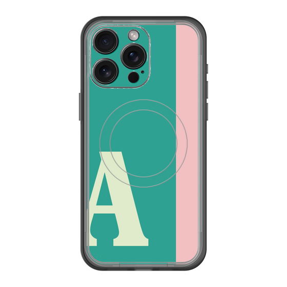 スリムプロテクションプレミアムケース with MagSafe［ オリジナル - initial color line - A green ］