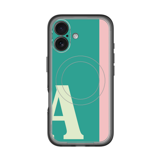 スリムプロテクションプレミアムケース with MagSafe［ オリジナル - initial color line - A green ］