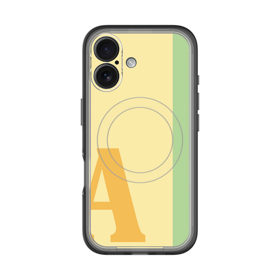 スリムプロテクションプレミアムケース with MagSafe［ オリジナル - initial color line - A yellow ］
