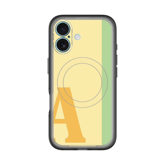 スリムプロテクションプレミアムケース with MagSafe［ オリジナル - initial color line - A yellow ］