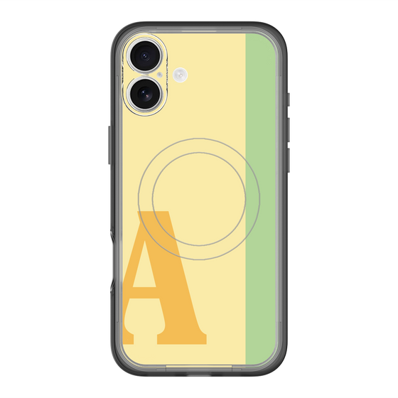スリムプロテクションプレミアムケース with MagSafe［ オリジナル - initial color line - A yellow ］
