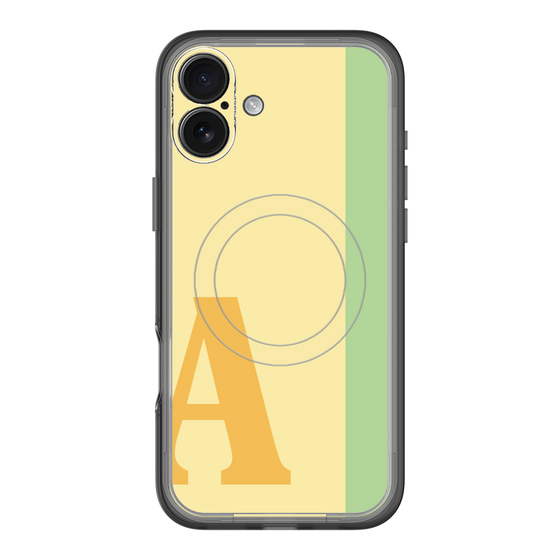 スリムプロテクションプレミアムケース with MagSafe［ オリジナル - initial color line - A yellow ］