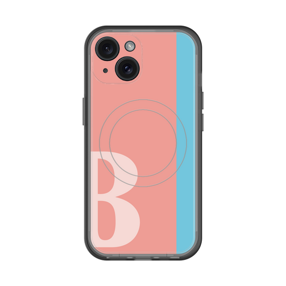 スリムプロテクションプレミアムケース with MagSafe［ オリジナル - initial color line - B pink ］