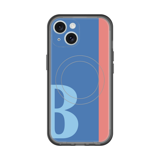 スリムプロテクションプレミアムケース with MagSafe［ オリジナル - initial color line - B blue ］