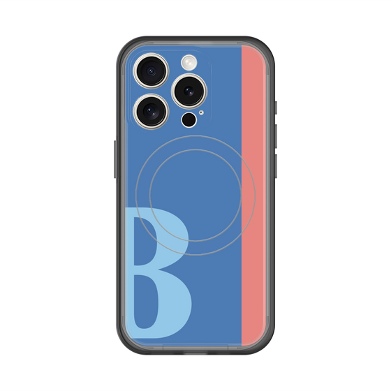 スリムプロテクションプレミアムケース with MagSafe［ オリジナル - initial color line - B blue ］