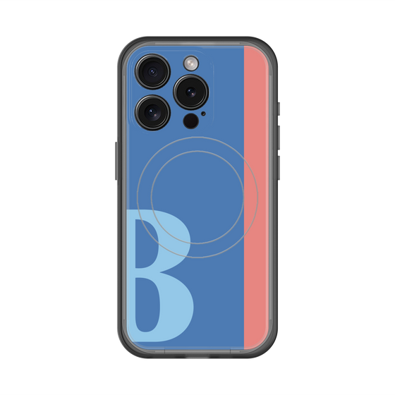 スリムプロテクションプレミアムケース with MagSafe［ オリジナル - initial color line - B blue ］