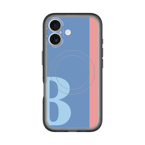 スリムプロテクションプレミアムケース with MagSafe［ オリジナル - initial color line - B blue ］