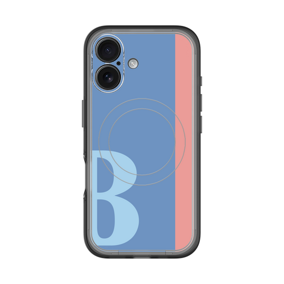 スリムプロテクションプレミアムケース with MagSafe［ オリジナル - initial color line - B blue ］