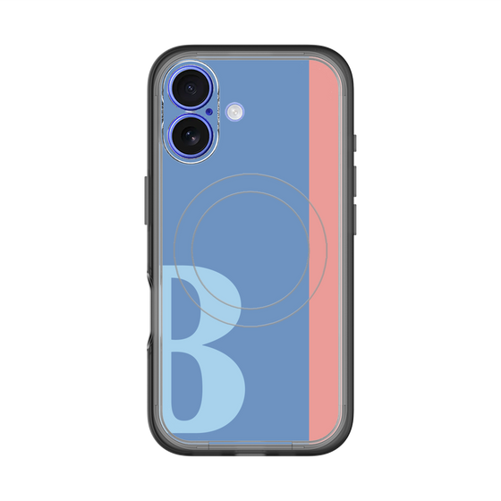 スリムプロテクションプレミアムケース with MagSafe［ オリジナル - initial color line - B blue ］