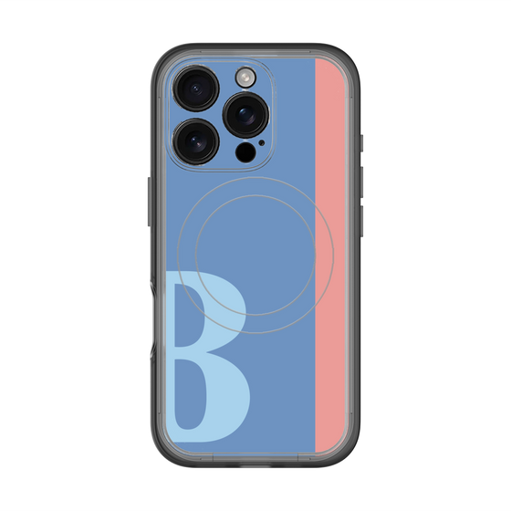 スリムプロテクションプレミアムケース with MagSafe［ オリジナル - initial color line - B blue ］