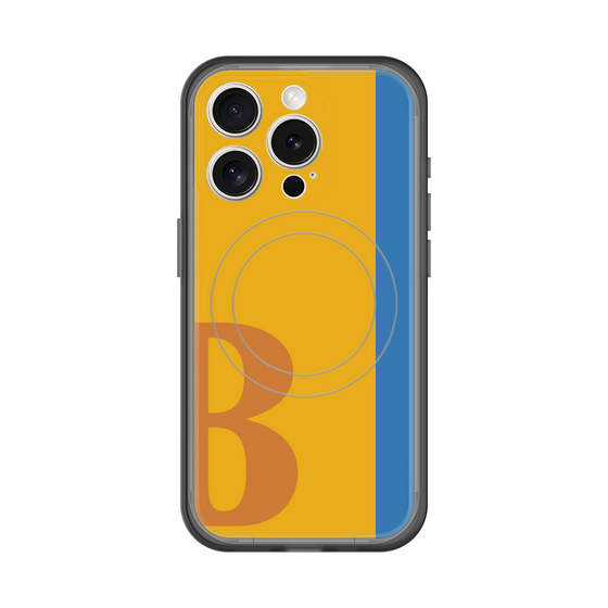 スリムプロテクションプレミアムケース with MagSafe［ オリジナル - initial color line - B orange ］