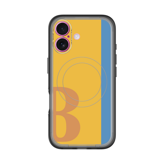 スリムプロテクションプレミアムケース with MagSafe［ オリジナル - initial color line - B orange ］