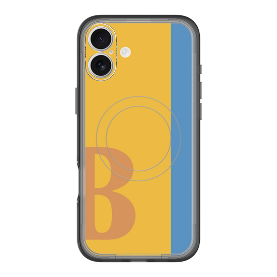 スリムプロテクションプレミアムケース with MagSafe［ オリジナル - initial color line - B orange ］
