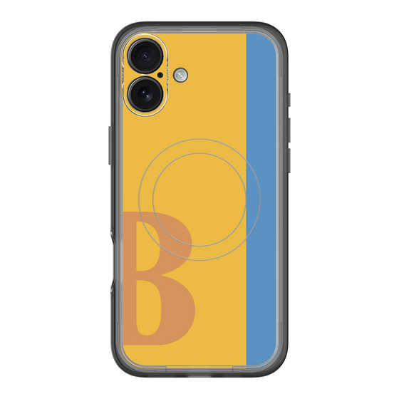 スリムプロテクションプレミアムケース with MagSafe［ オリジナル - initial color line - B orange ］