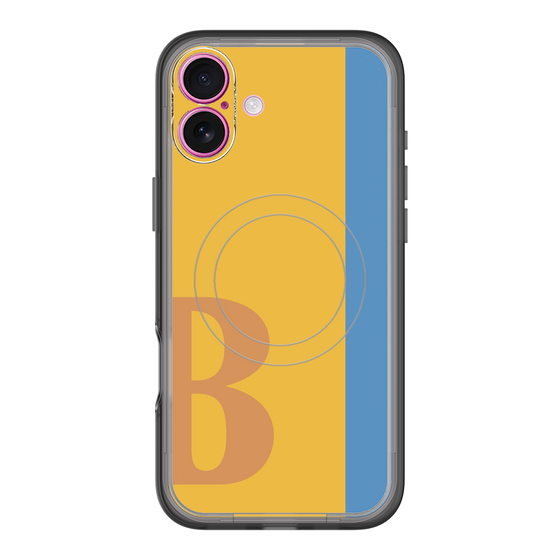 スリムプロテクションプレミアムケース with MagSafe［ オリジナル - initial color line - B orange ］