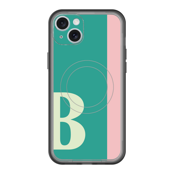 スリムプロテクションプレミアムケース with MagSafe［ オリジナル - initial color line - B green ］