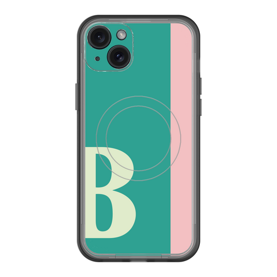 スリムプロテクションプレミアムケース with MagSafe［ オリジナル - initial color line - B green ］