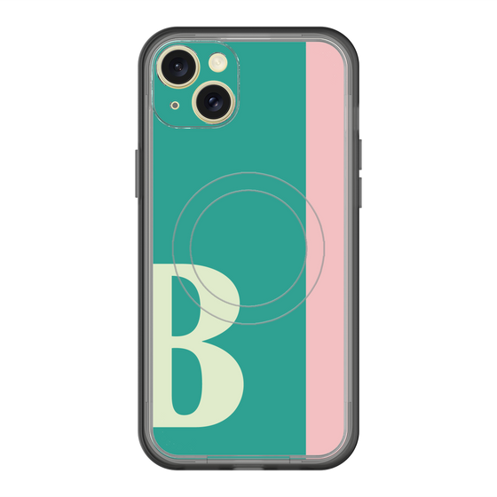 スリムプロテクションプレミアムケース with MagSafe［ オリジナル - initial color line - B green ］