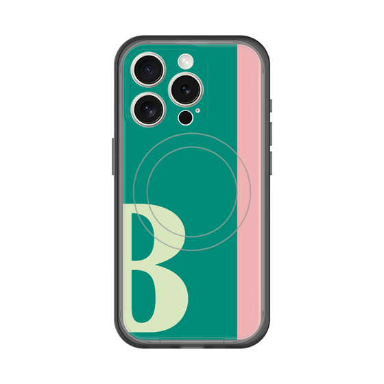 スリムプロテクションプレミアムケース with MagSafe［ オリジナル - initial color line - B green ］