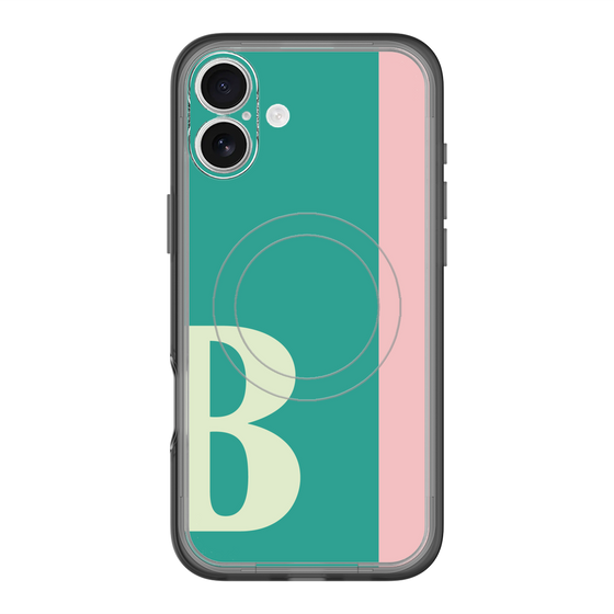 スリムプロテクションプレミアムケース with MagSafe［ オリジナル - initial color line - B green ］