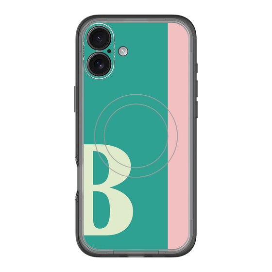 スリムプロテクションプレミアムケース with MagSafe［ オリジナル - initial color line - B green ］