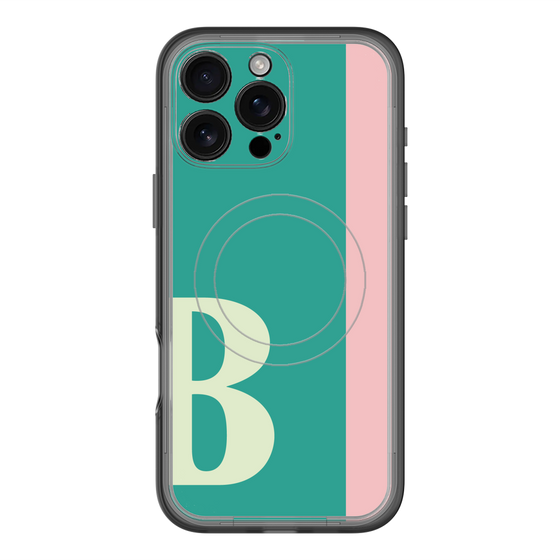 スリムプロテクションプレミアムケース with MagSafe［ オリジナル - initial color line - B green ］