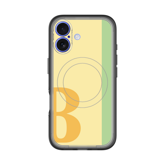スリムプロテクションプレミアムケース with MagSafe［ オリジナル - initial color line - B yellow ］