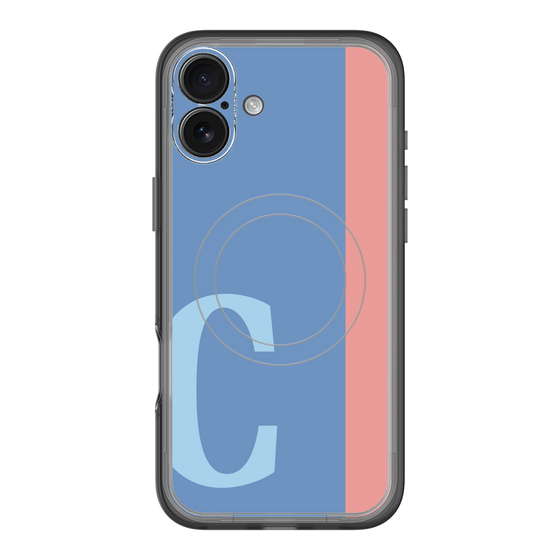 スリムプロテクションプレミアムケース with MagSafe［ オリジナル - initial color line - C blue ］