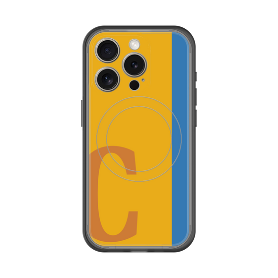 スリムプロテクションプレミアムケース with MagSafe［ オリジナル - initial color line - C orange ］