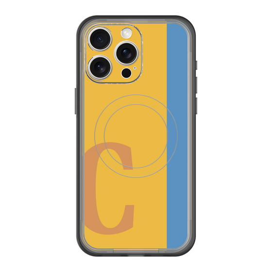 スリムプロテクションプレミアムケース with MagSafe［ オリジナル - initial color line - C orange ］