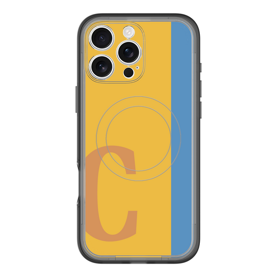 スリムプロテクションプレミアムケース with MagSafe［ オリジナル - initial color line - C orange ］