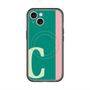 スリムプロテクションプレミアムケース with MagSafe［ オリジナル - initial color line - C green ］