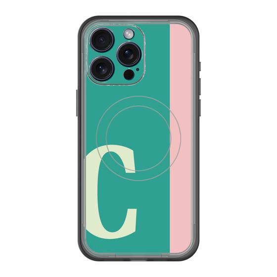 スリムプロテクションプレミアムケース with MagSafe［ オリジナル - initial color line - C green ］