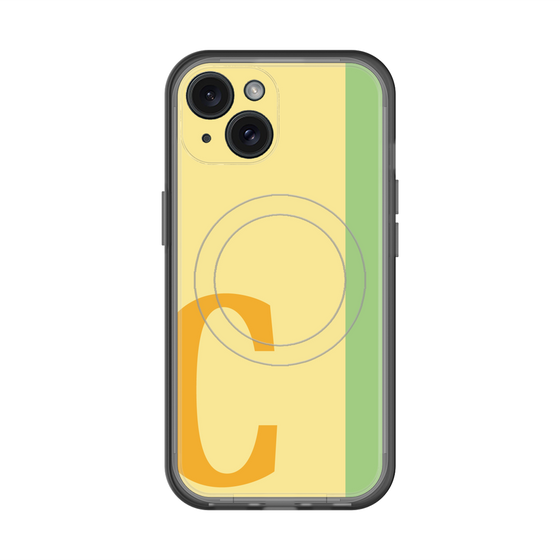 スリムプロテクションプレミアムケース with MagSafe［ オリジナル - initial color line - C yellow ］